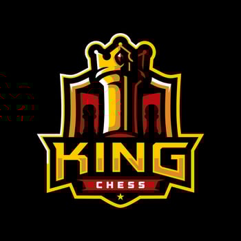 King chess sport logo design vector