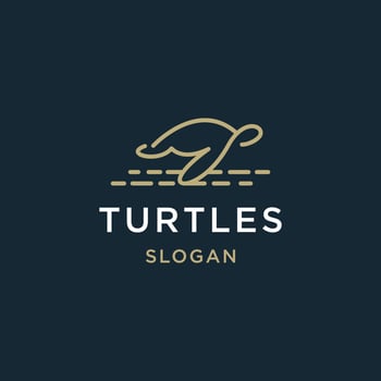 Turtle logo icon design template vector