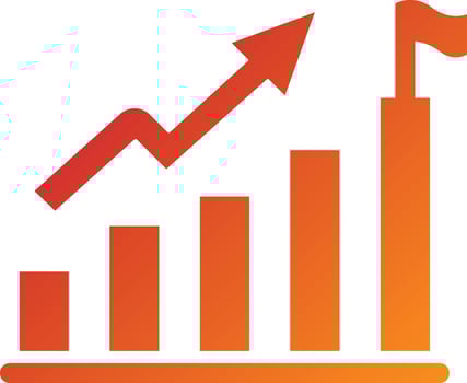 Career Growth Icon Style vector