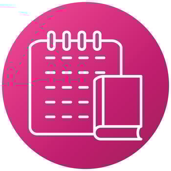 Library Calendar Icon Style vector
