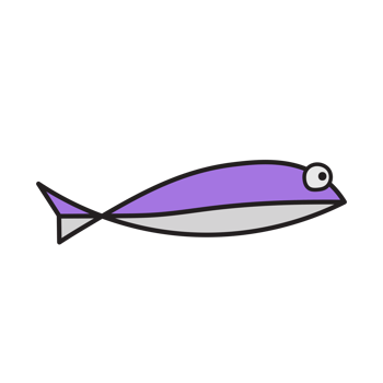 cute fish line drawing png