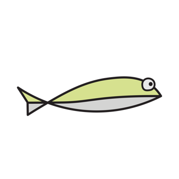 cute fish line drawing png