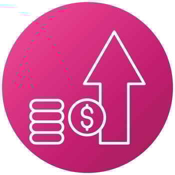 Economy Growth Icon Style vector
