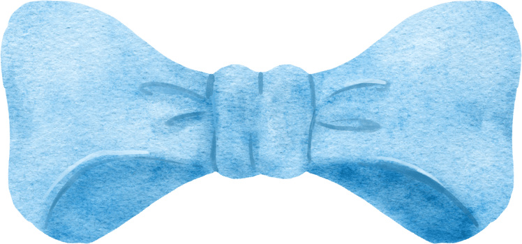 Blue Bow Watercolor png
