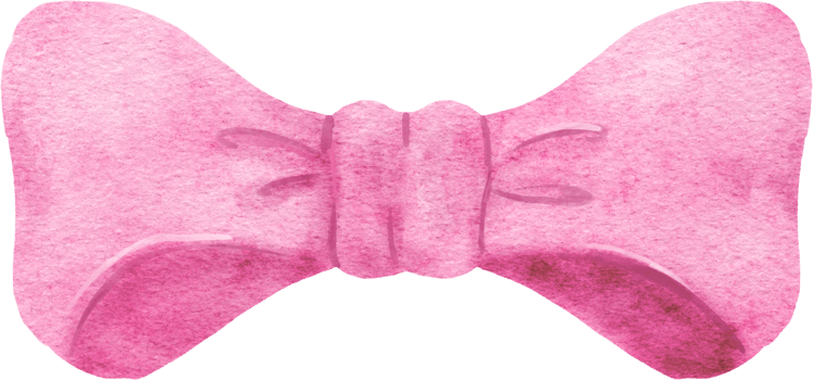 Pink Bow Watercolor png