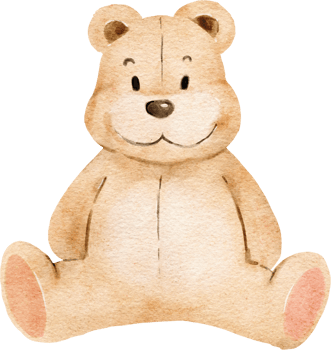 Cute Teddy Bear Watercolor png