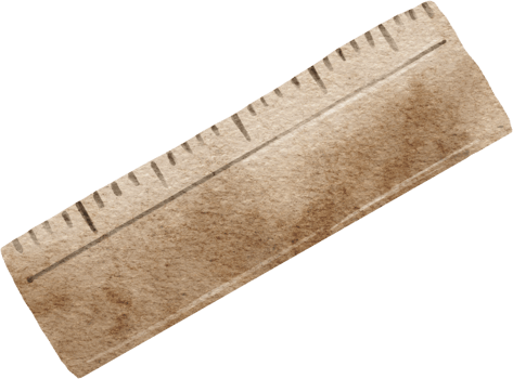 Wooden Ruler Watercolor png