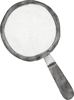 Magnifying Glass Watercolor png