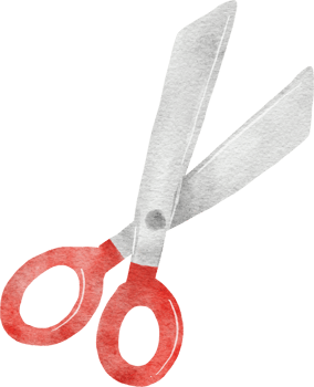 Scissors Watercolor Illustration png