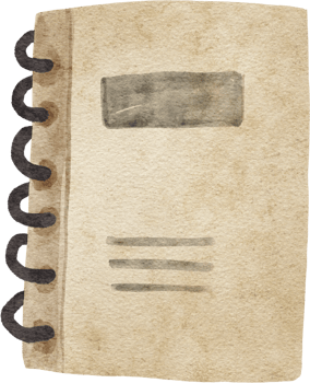 Notebook Watercolor Illustration png