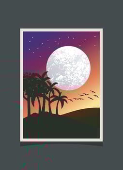Abstract mountain painting, Abstract background, Premium Vector