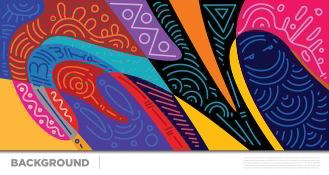 Abstract liquid shape. Fluid geometric design. Isolated gradient waves with geometric lines, dots, batik Indonesia pattern. Vector illustration.