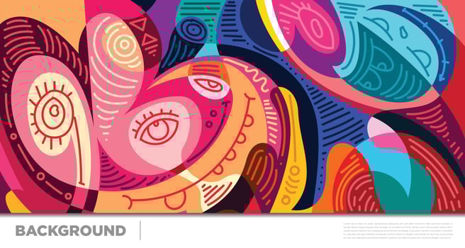 Abstract liquid shape. Fluid geometric design. Isolated gradient waves with geometric lines, dots, batik Indonesia pattern. Vector illustration.
