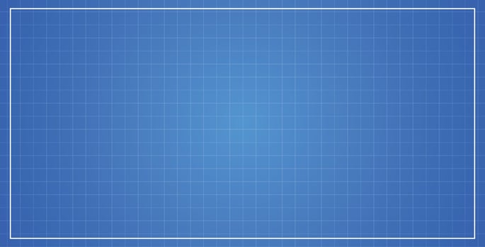 Architectural blueprint and horizontal technical drawing background flat illustration. vector