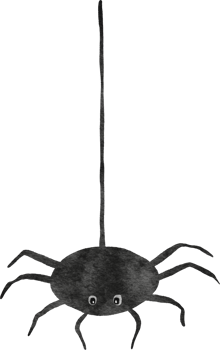 Halloween Hanging Spider Watercolor png