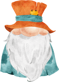 Halloween Cute Scarecrow Gnome Watercolor png