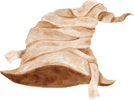 Halloween Mummy Hat Watercolor png