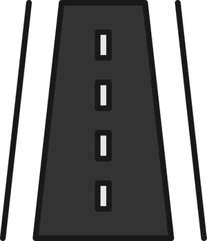 Runway Line Filled vector