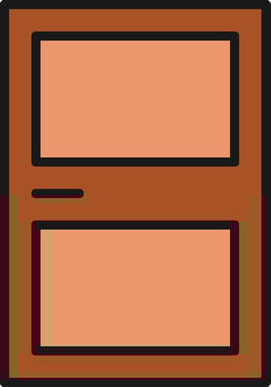 Door Line Filled vector