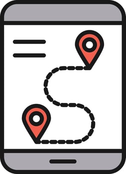 Gps Line Filled vector