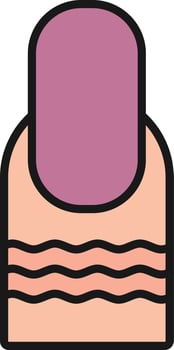 Nail Line Filled vector