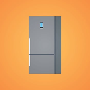 Fridge and refrigerator flat vector illustration.
