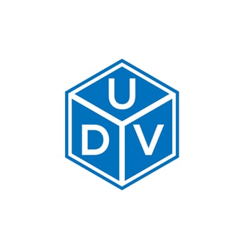 UDV letter logo design on black background. UDV creative initials letter logo concept. UDV letter design. vector