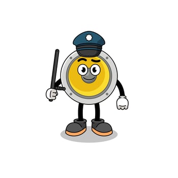 Cartoon Illustration of speaker police vector