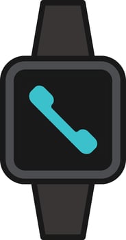 Watch Call Line Filled vector