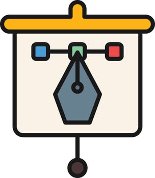 Designing Presentation Line Filled vector