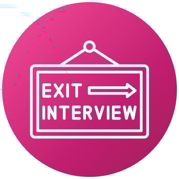 Exit Interview Icon Style vector
