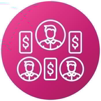Acquisition Fee Icon Style vector