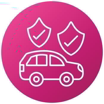 Car Insurance Icon Style vector