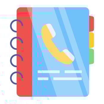 Modern design icon of contacts book vector