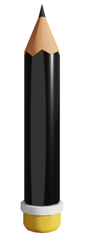 3D rendering of pencil png