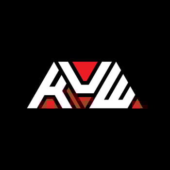 KUW triangle letter logo design with triangle shape. KUW triangle logo design monogram. KUW triangle vector logo template with red color. KUW triangular logo Simple, Elegant, and Luxurious Logo. KUW