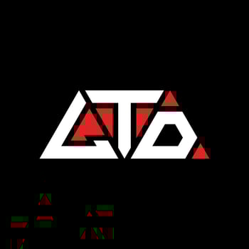 LTD triangle letter logo design with triangle shape. LTD triangle logo design monogram. LTD triangle vector logo template with red color. LTD triangular logo Simple, Elegant, and Luxurious Logo. LTD