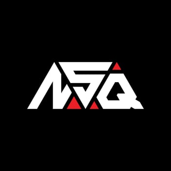 NSQ triangle letter logo design with triangle shape. NSQ triangle logo design monogram. NSQ triangle vector logo template with red color. NSQ triangular logo Simple, Elegant, and Luxurious Logo. NSQ