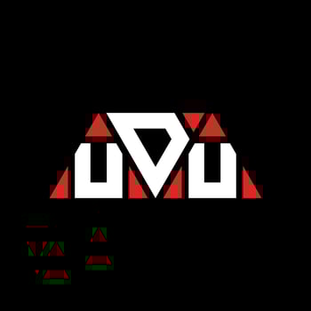 UDU triangle letter logo design with triangle shape. UDU triangle logo design monogram. UDU triangle vector logo template with red color. UDU triangular logo Simple, Elegant, and Luxurious Logo. UDU