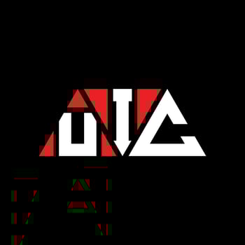 UIC triangle letter logo design with triangle shape. UIC triangle logo design monogram. UIC triangle vector logo template with red color. UIC triangular logo Simple, Elegant, and Luxurious Logo. UIC