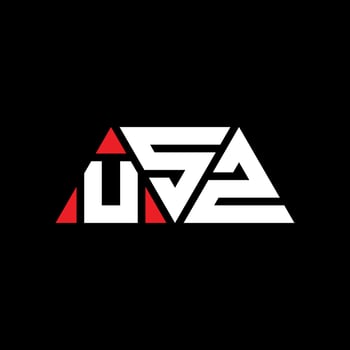 USZ triangle letter logo design with triangle shape. USZ triangle logo design monogram. USZ triangle vector logo template with red color. USZ triangular logo Simple, Elegant, and Luxurious Logo. USZ