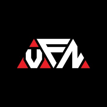 VFN triangle letter logo design with triangle shape. VFN triangle logo design monogram. VFN triangle vector logo template with red color. VFN triangular logo Simple, Elegant, and Luxurious Logo. VFN