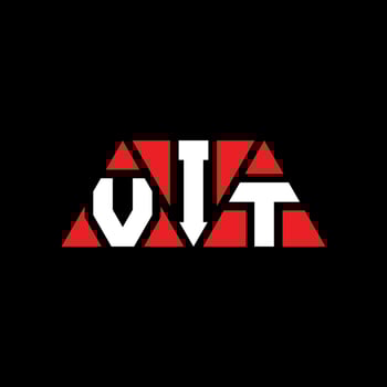 VIT triangle letter logo design with triangle shape. VIT triangle logo design monogram. VIT triangle vector logo template with red color. VIT triangular logo Simple, Elegant, and Luxurious Logo. VIT
