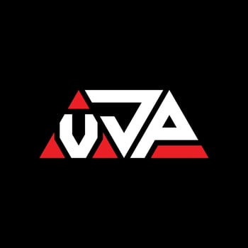 VJP triangle letter logo design with triangle shape. VJP triangle logo design monogram. VJP triangle vector logo template with red color. VJP triangular logo Simple, Elegant, and Luxurious Logo. VJP