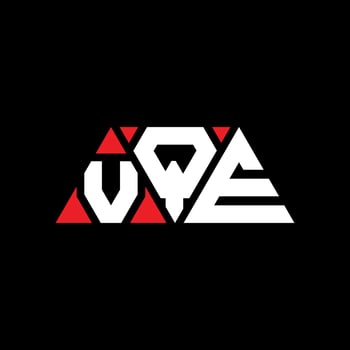 VQE triangle letter logo design with triangle shape. VQE triangle logo design monogram. VQE triangle vector logo template with red color. VQE triangular logo Simple, Elegant, and Luxurious Logo. VQE