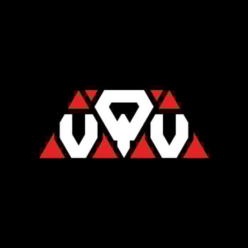 VQV triangle letter logo design with triangle shape. VQV triangle logo design monogram. VQV triangle vector logo template with red color. VQV triangular logo Simple, Elegant, and Luxurious Logo. VQV