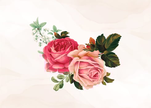 watercolor flower concept vector