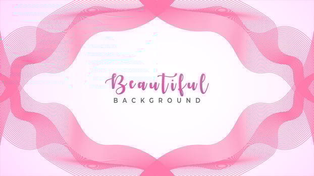 Abstract Pinky Wave Line Background Design Vector, Tape Spectrum Frame Concept, Romantic Color, Beautiful Background Template vector