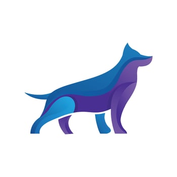 dog animal logo vector