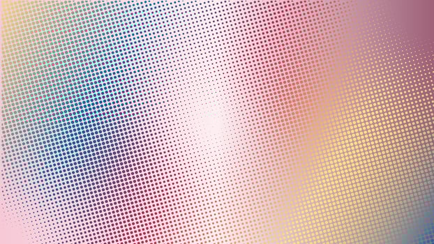Colorful Halftone Background Design Template, Modern Pop Art, Abstract Dots Pattern Illustration, Vintage Texture Element, Pinky Gradation, Rainbow, Romantic Color, Polka-dotted, polkadot vector